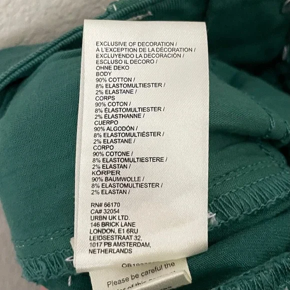 Anthropologie Maeve Pants Womens 27 Green Delaney Wide Leg Stitched High Rise - Picture 11 of 12